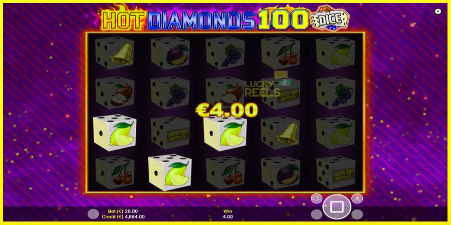 Hot Diamonds 100 Dice מכונת משחק לכסף, תְמוּנָה 4