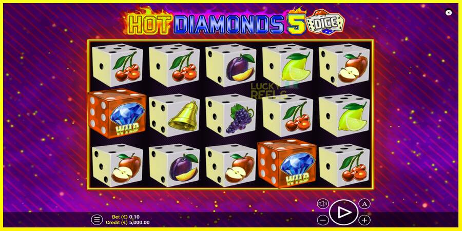 Hot Diamonds 5 Dice מכונת משחק לכסף, תְמוּנָה 1