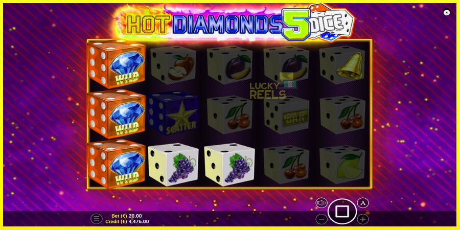 Hot Diamonds 5 Dice מכונת משחק לכסף, תְמוּנָה 4