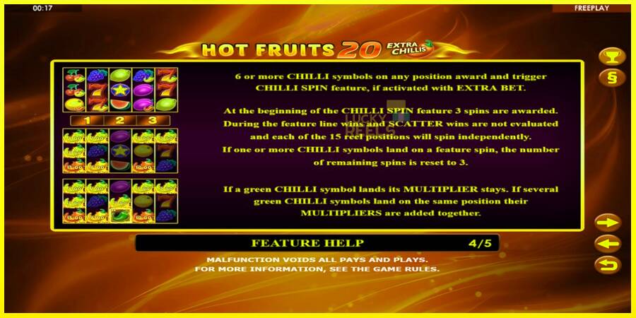 Hot Fruits 20 Extra Chillis מכונת משחק לכסף, תְמוּנָה 6