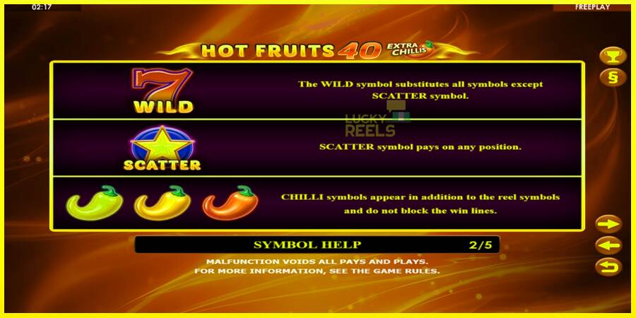 Hot Fruits 40 Extra Chillis מכונת משחק לכסף, תְמוּנָה 5