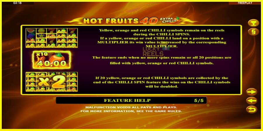 Hot Fruits 40 Extra Chillis מכונת משחק לכסף, תְמוּנָה 6