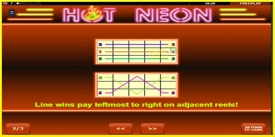 Hot Neon מכונת משחק לכסף, תְמוּנָה 6