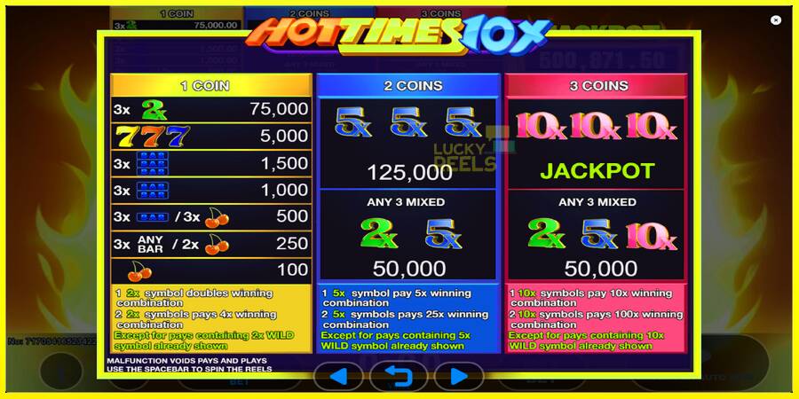 Hot Times 10x מכונת משחק לכסף, תְמוּנָה 5