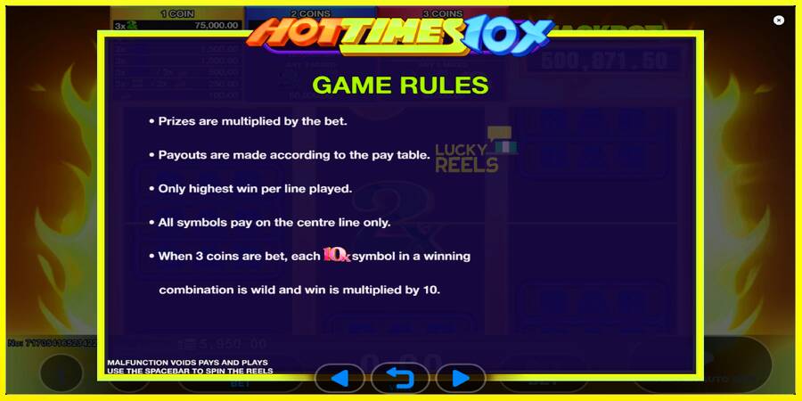 Hot Times 10x מכונת משחק לכסף, תְמוּנָה 6