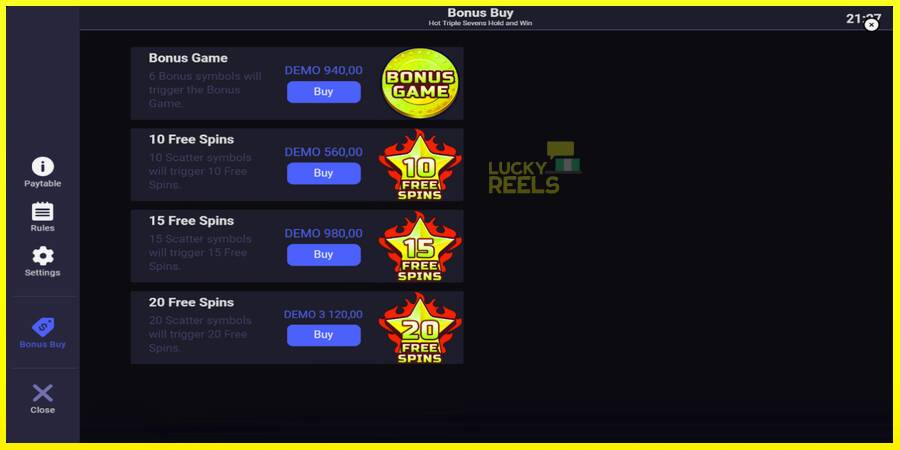 Hot Triple Sevens Hold & Win מכונת משחק לכסף, תְמוּנָה 5