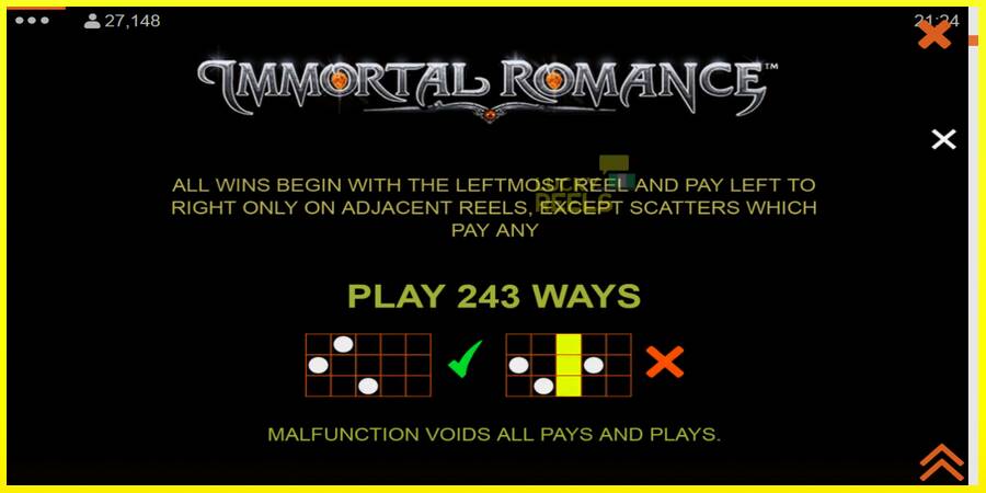 Immortal Romance מכונת משחק לכסף, תְמוּנָה 7