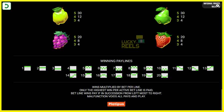 Infernal Fruits מכונת משחק לכסף, תְמוּנָה 7