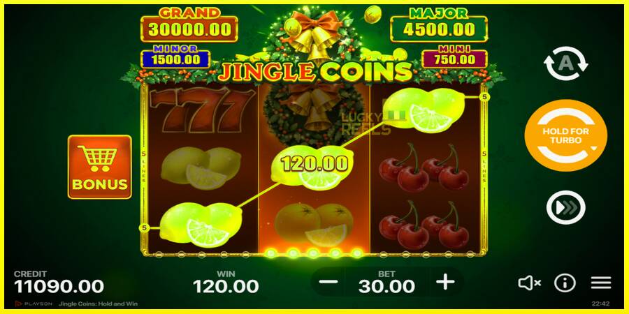 Jingle Coins מכונת משחק לכסף, תְמוּנָה 3