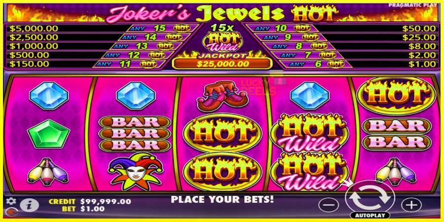 Jokers Jewels Hot מכונת משחק לכסף, תְמוּנָה 1