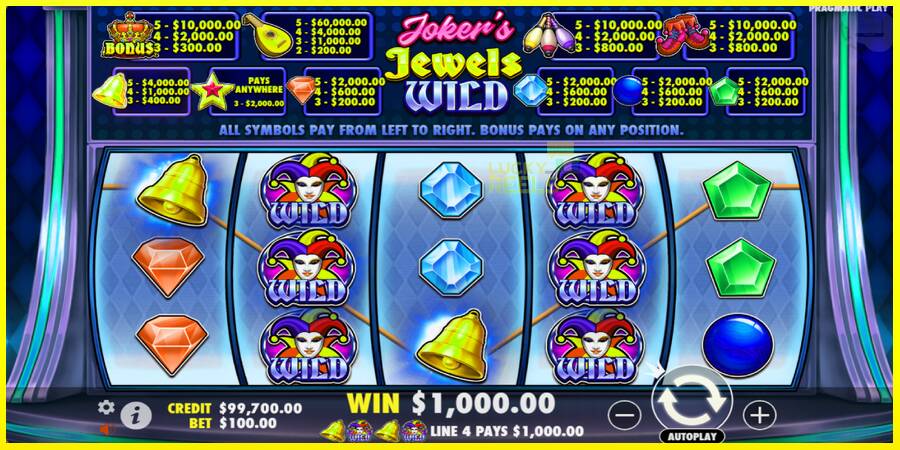 Jokers Jewels Wild מכונת משחק לכסף, תְמוּנָה 3