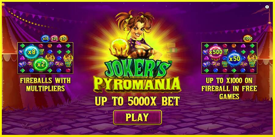 Jokers Pyromania מכונת משחק לכסף, תְמוּנָה 1