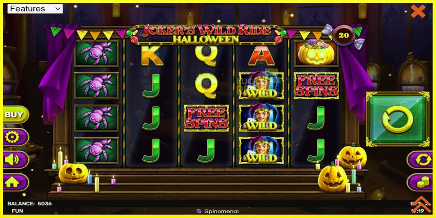 Jokers Wild Ride Halloween מכונת משחק לכסף, תְמוּנָה 2