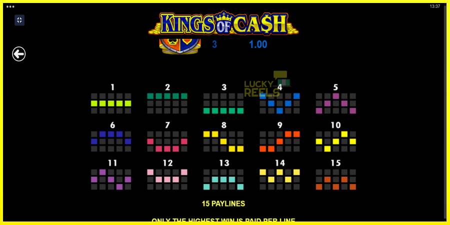 Kings of Cash מכונת משחק לכסף, תְמוּנָה 7