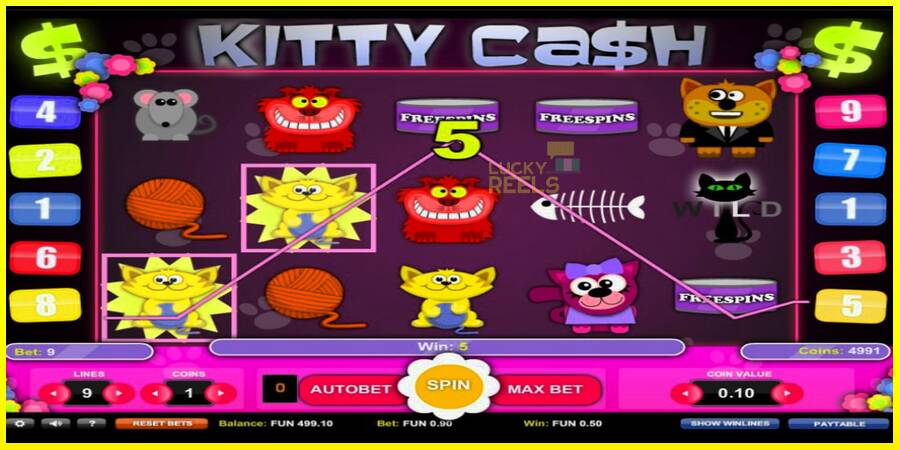 Kitty Cash מכונת משחק לכסף, תְמוּנָה 3