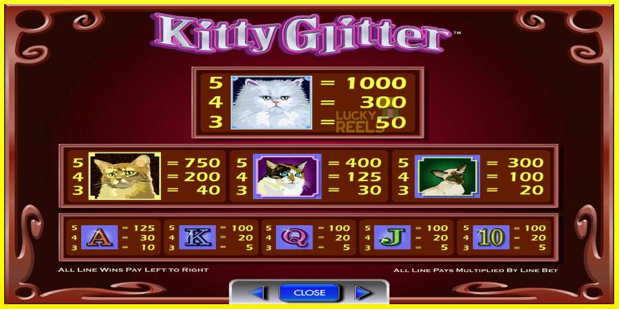 Kitty Glitter מכונת משחק לכסף, תְמוּנָה 6