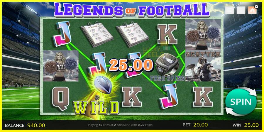 Legends of Football מכונת משחק לכסף, תְמוּנָה 3