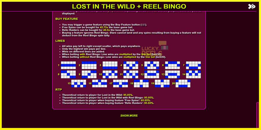 Lost in the Wild with Reel Bingo מכונת משחק לכסף, תְמוּנָה 7