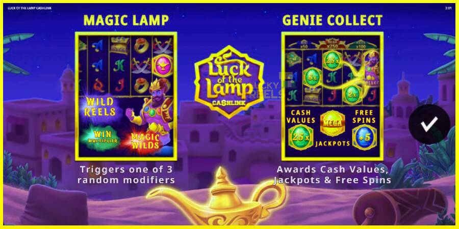 Luck of the Lamp Cashlink מכונת משחק לכסף, תְמוּנָה 1