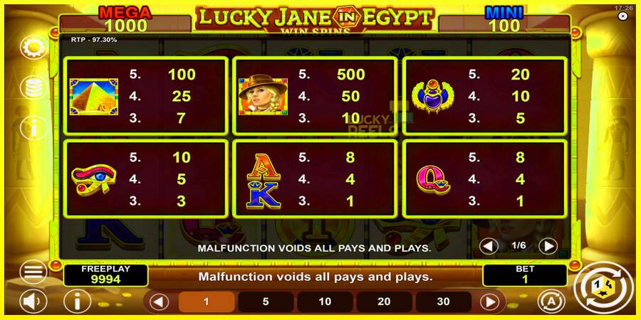 Lucky Jane in Egypt Win Spins מכונת משחק לכסף, תְמוּנָה 6