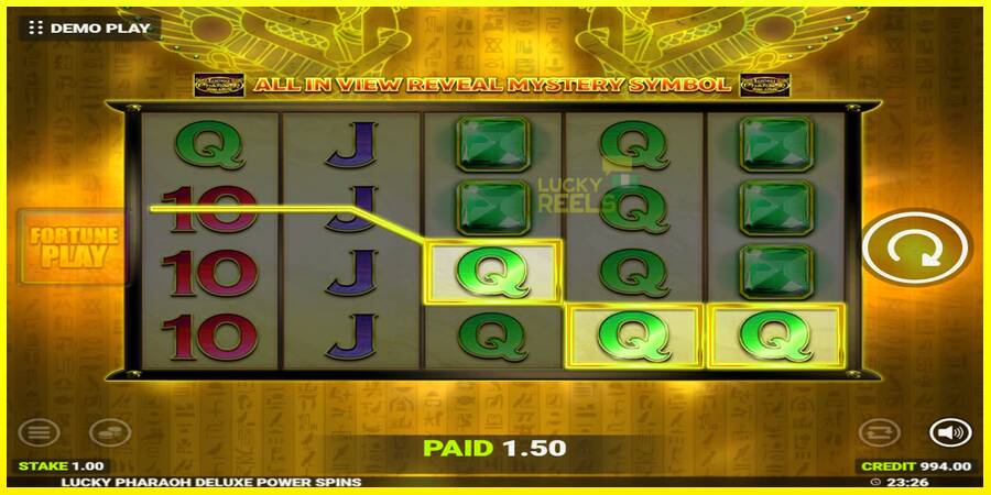 Lucky Pharaoh Deluxe Fortune Play מכונת משחק לכסף, תְמוּנָה 3