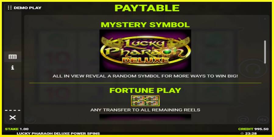 Lucky Pharaoh Deluxe Fortune Play מכונת משחק לכסף, תְמוּנָה 5