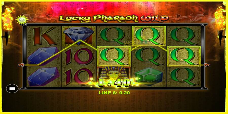 Lucky Pharaoh Wild מכונת משחק לכסף, תְמוּנָה 3