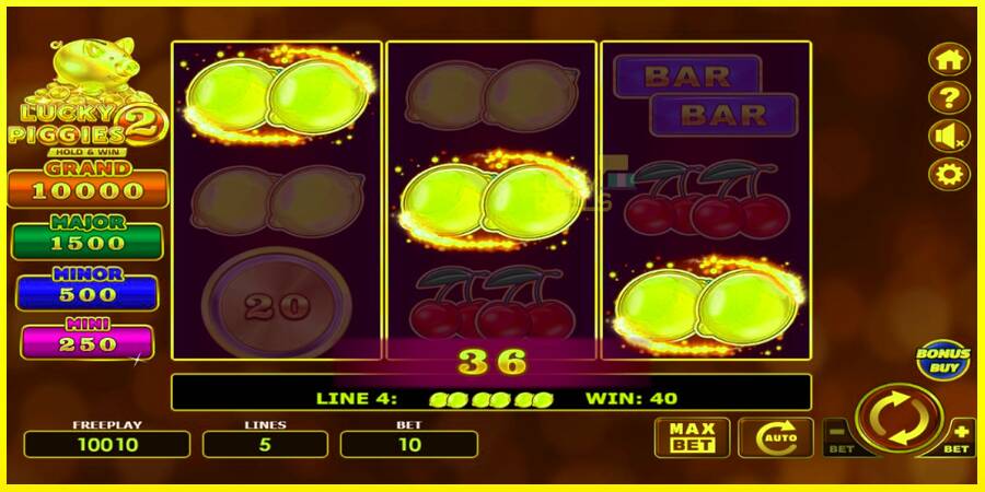 Lucky Piggies 2 Hold & Win מכונת משחק לכסף, תְמוּנָה 3