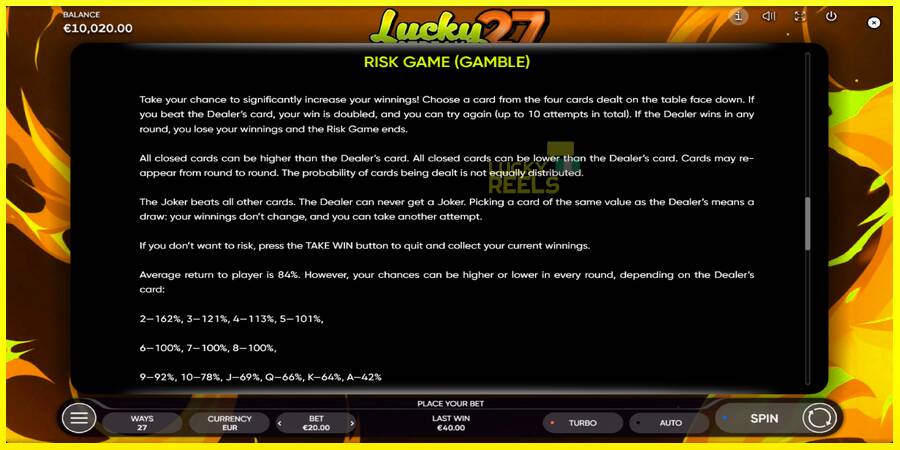 Lucky Streak 27 מכונת משחק לכסף, תְמוּנָה 6