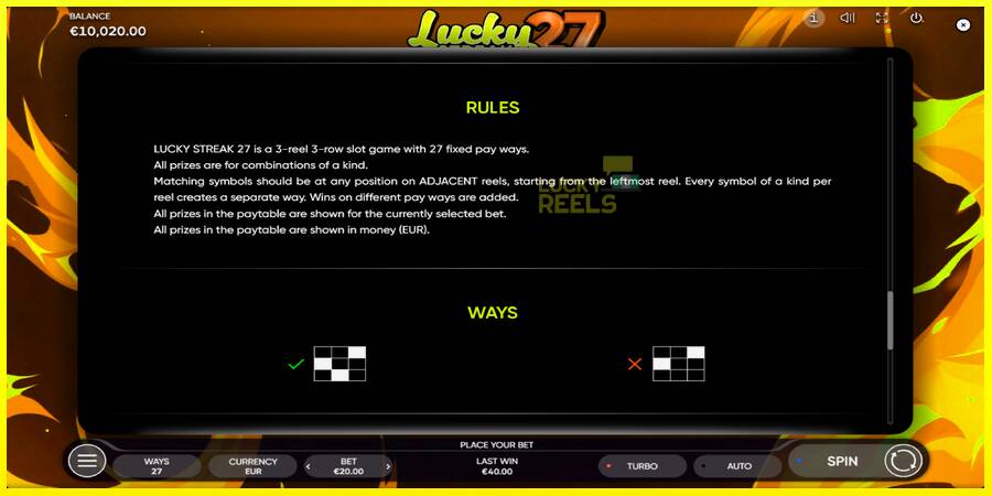 Lucky Streak 27 מכונת משחק לכסף, תְמוּנָה 7