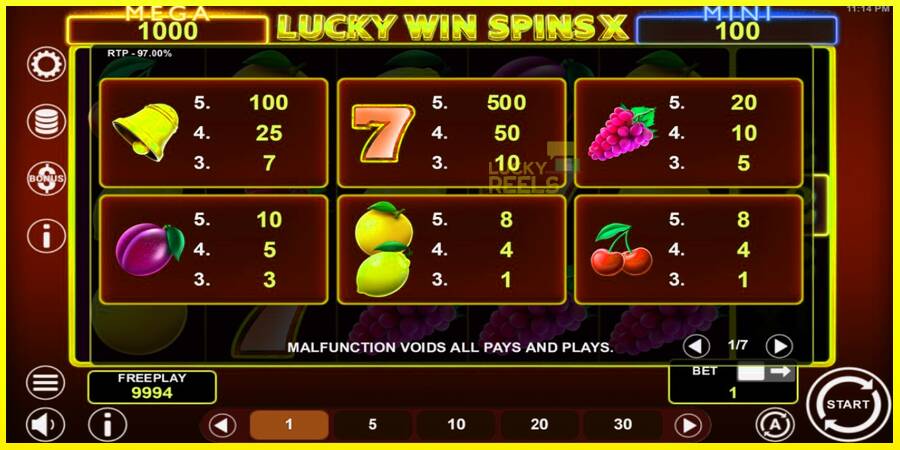 Lucky Win Spins X מכונת משחק לכסף, תְמוּנָה 4