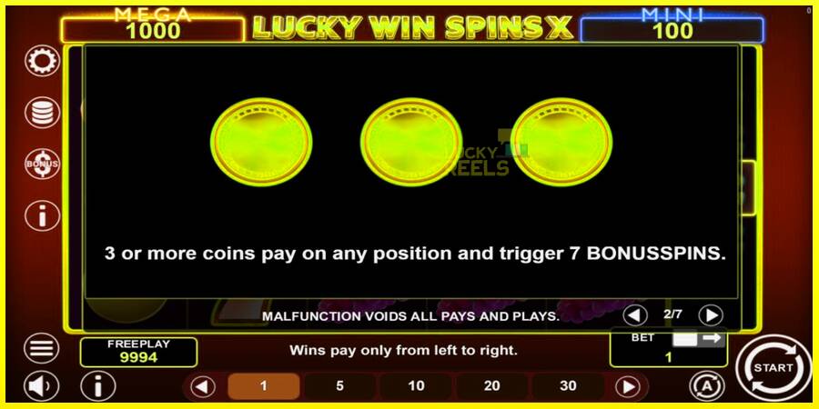 Lucky Win Spins X מכונת משחק לכסף, תְמוּנָה 5