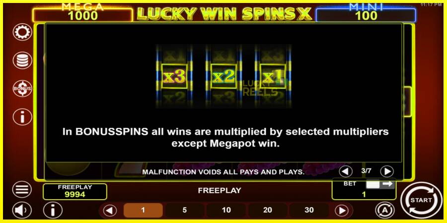 Lucky Win Spins X מכונת משחק לכסף, תְמוּנָה 6