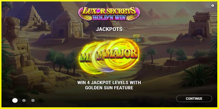 Luxor Secrets Holdn Win מכונת משחק לכסף, תְמוּנָה 1