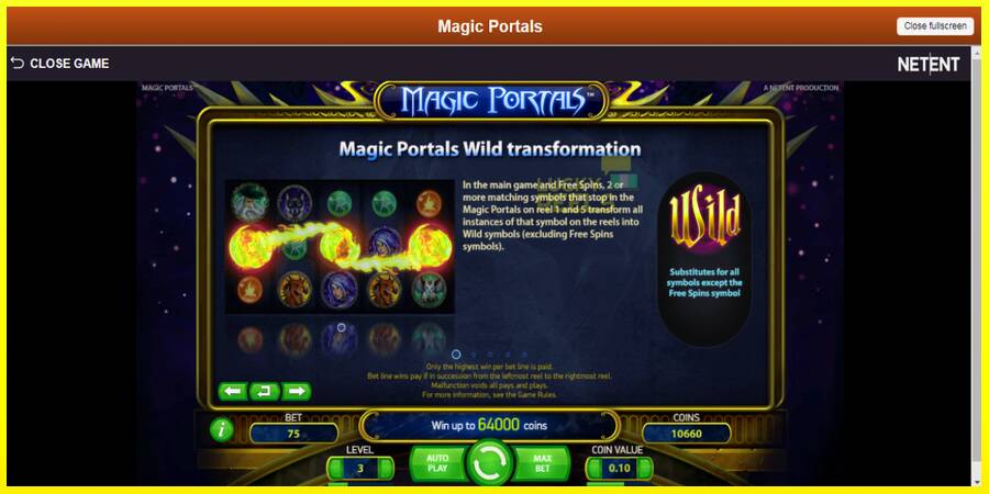 Magic Portals מכונת משחק לכסף, תְמוּנָה 5