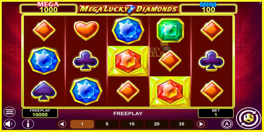 Mega Lucky Diamonds Hold & Win מכונת משחק לכסף, תְמוּנָה 1