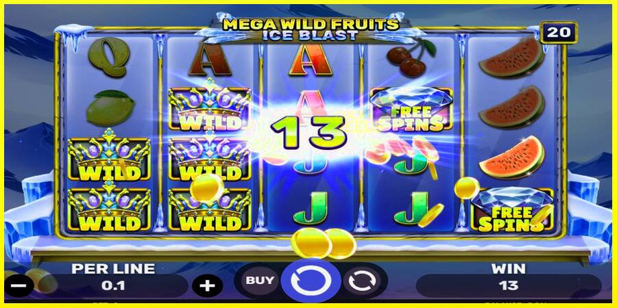 Mega Wild Fruits - Ice Blast מכונת משחק לכסף, תְמוּנָה 3