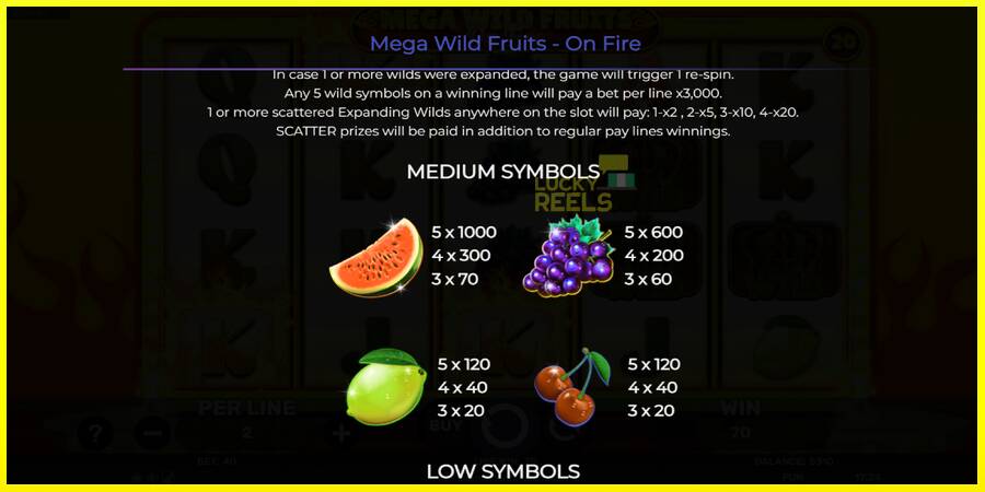 Mega Wild Fruits - On Fire מכונת משחק לכסף, תְמוּנָה 6