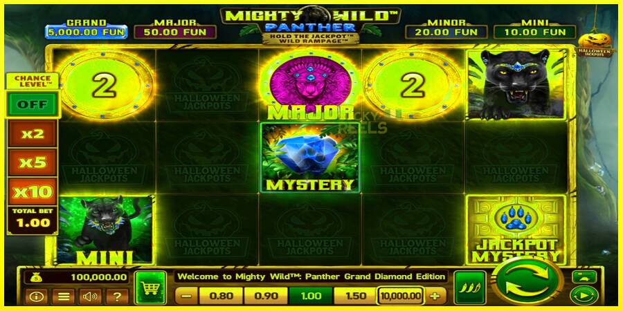 Mighty Wild: Panther Grand Diamond Edition Halloween Jackpots מכונת משחק לכסף, תְמוּנָה 1