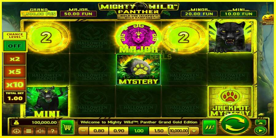 Mighty Wild: Panther Grand Gold Edition Halloween Jackpots מכונת משחק לכסף, תְמוּנָה 1