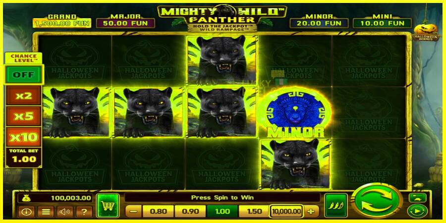 Mighty Wild: Panther Grand Gold Edition Halloween Jackpots מכונת משחק לכסף, תְמוּנָה 2