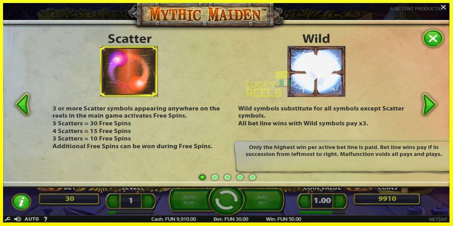 Mythic Maiden מכונת משחק לכסף, תְמוּנָה 5