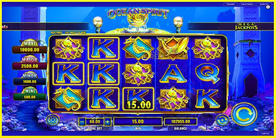 Ocean Spirit MegaJackpots מכונת משחק לכסף, תְמוּנָה 6