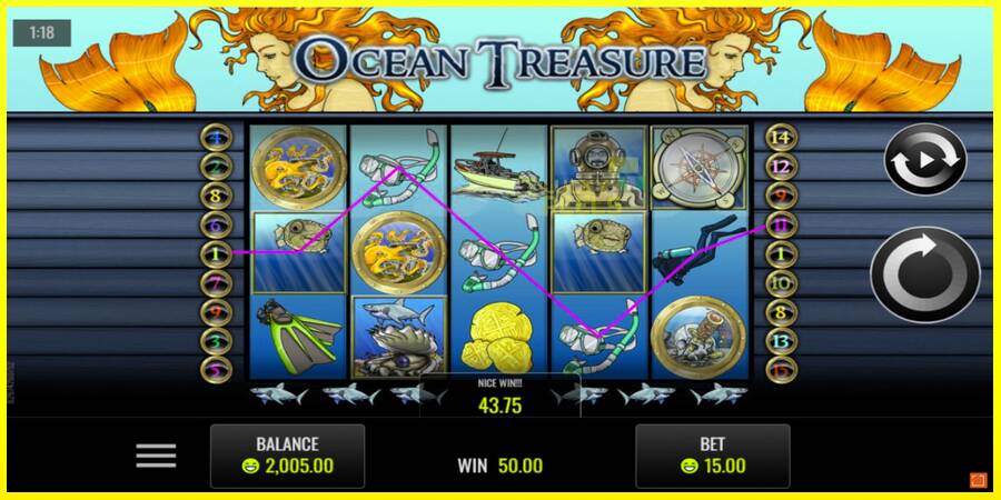 Ocean Treasure מכונת משחק לכסף, תְמוּנָה 2