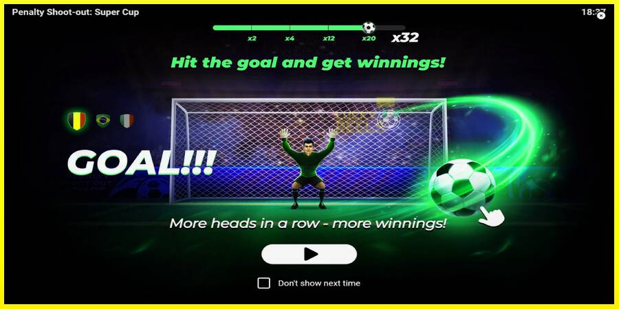 Penalty Shoot-Out: Super Cup מכונת משחק לכסף, תְמוּנָה 1