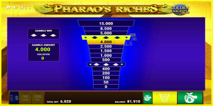 Pharaos Riches Golden Nights מכונת משחק לכסף, תְמוּנָה 4