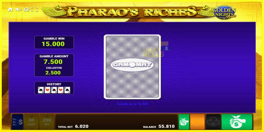 Pharaos Riches Golden Nights מכונת משחק לכסף, תְמוּנָה 5