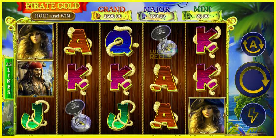 Pirate Gold Hold and Win מכונת משחק לכסף, תְמוּנָה 2