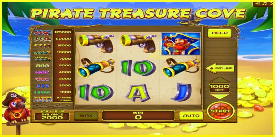 Pirate Treasure Cove 3x3 מכונת משחק לכסף, תְמוּנָה 3