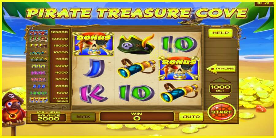 Pirate Treasure Cove Pull Tabs מכונת משחק לכסף, תְמוּנָה 2